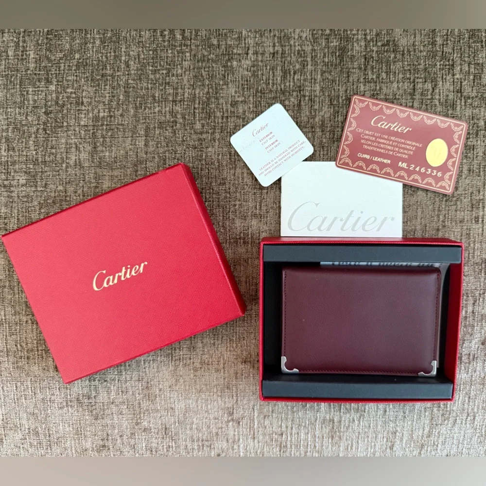 Authentic Cartier Bordeaux Leather Wallet | NEW WITH BOX 💳